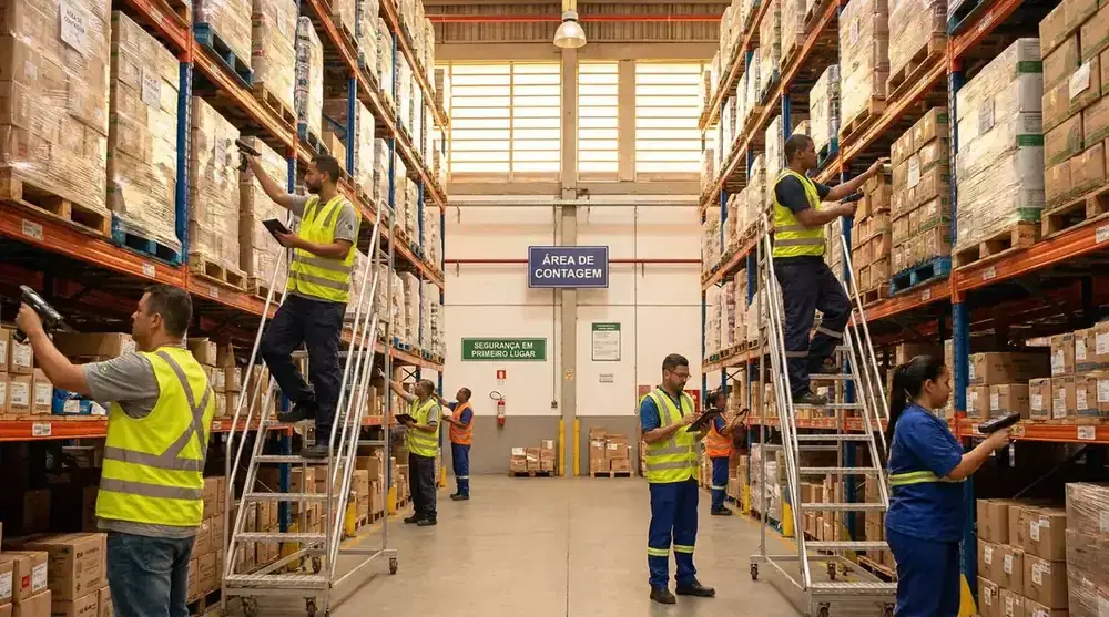 Inventaire de stocks — rapprochement entre le comptage physique et le stock système