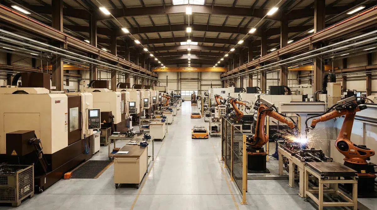 Machines de production en atelier — inventaire physique des immobilisations industrielles